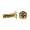 Prime-Line Machine Screw, Flat Head, Phillip Drive #8-32 X 1/2in Solid Brass 100PK 9000724